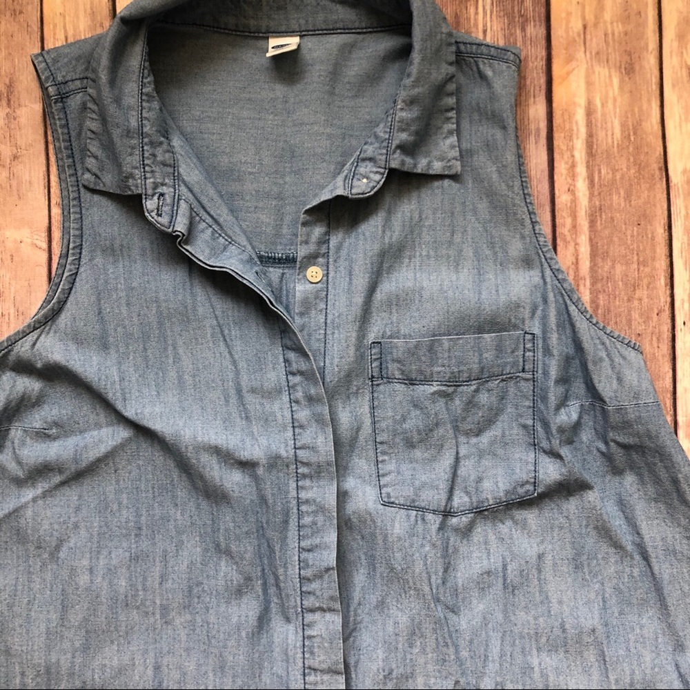 Chambray Collared Dress